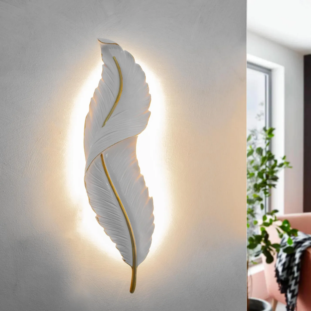 Applique LED da parete 12W design foglia elegante con CCT regolabile