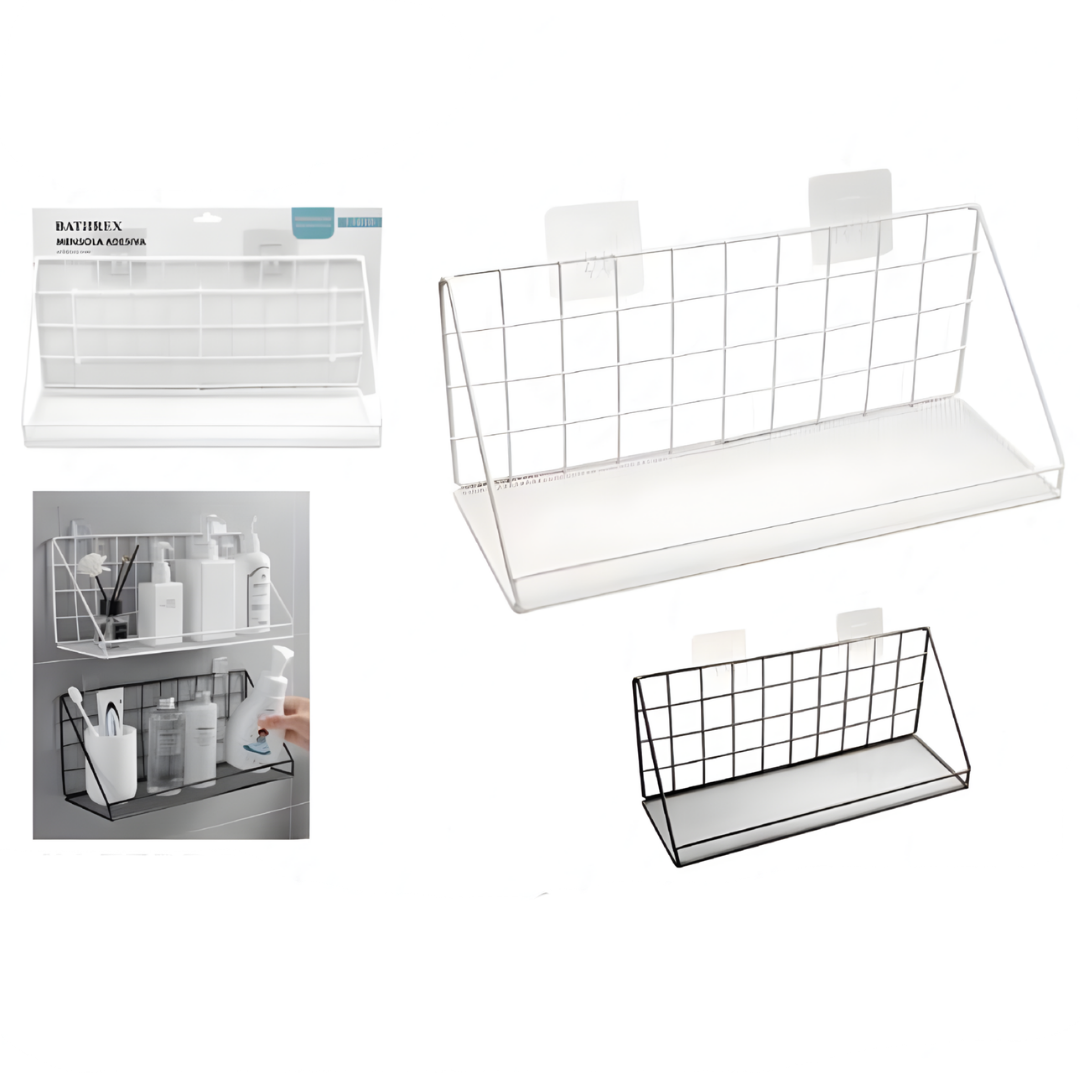 Mensola Adesiva in Ferro Senza Fori Salvaspazio