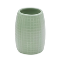Bicchiere Bagno Cubic in Ceramica Nero o Verde Salvia