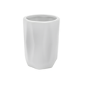 Bicchiere Bagno in Ceramica Bianco Porta Spazzolini Design