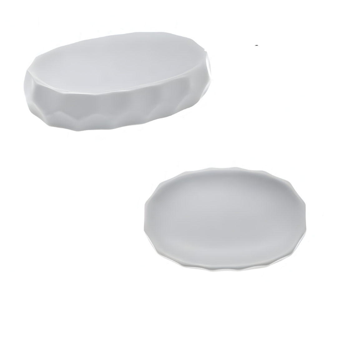 Portasaponetta Bagno Bianco in Ceramica Design Moderno