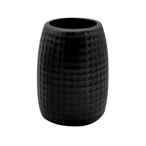 Bicchiere Bagno Cubic in Ceramica Nero o Verde Salvia