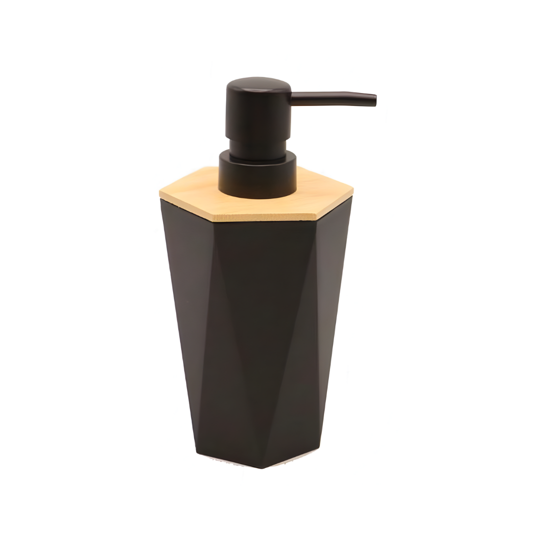 Dispenser Sapone Bagno Design Moderno con Dettagli Bambù