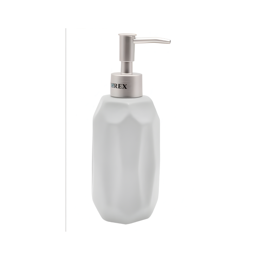 Dispenser Sapone Bagno in Ceramica Design Elegante Bianco