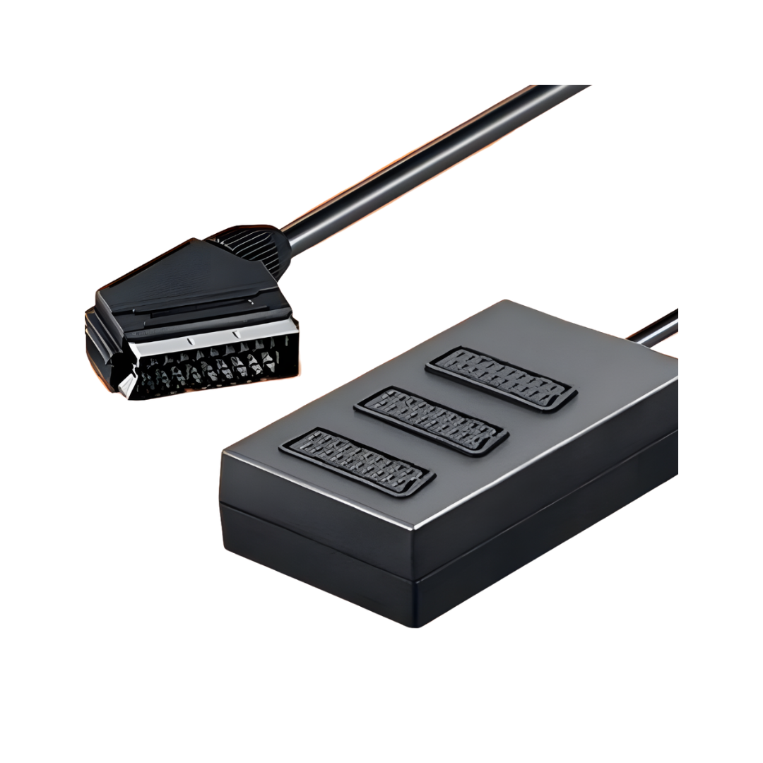 Sdoppiatore SCART 21 Pin 1 Maschio a 3 Femmina