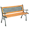 Panchina da Giardino in Legno e Metallo – Seduta Decorativa per Esterno