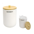 Contenitore Cotton Fioc con Coperchio Bamboo