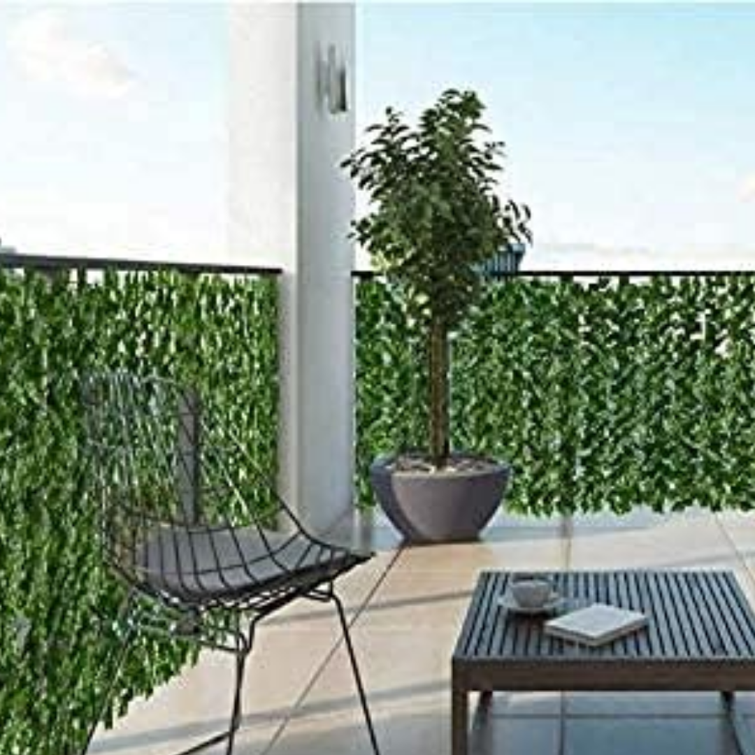 Siepe Finta Artificiale Rete Frangivista con Foglie